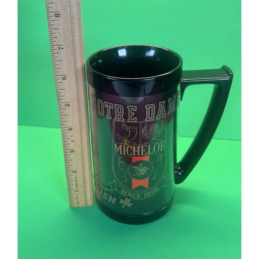 Vtg Michelob Plastic Beer Mug, Thermo-Serv, Notre Dame, Man Cave, Fighting Irish